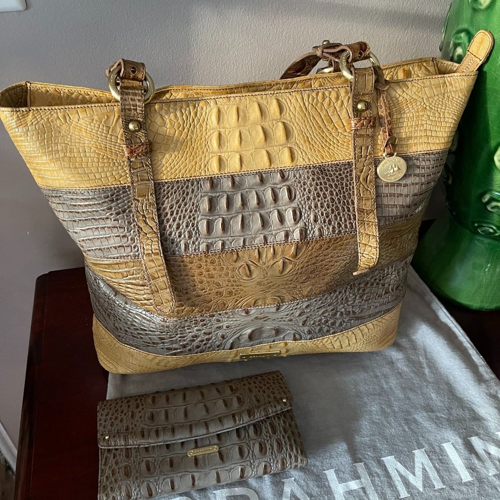 Larger Brahmin Tote with Wallet